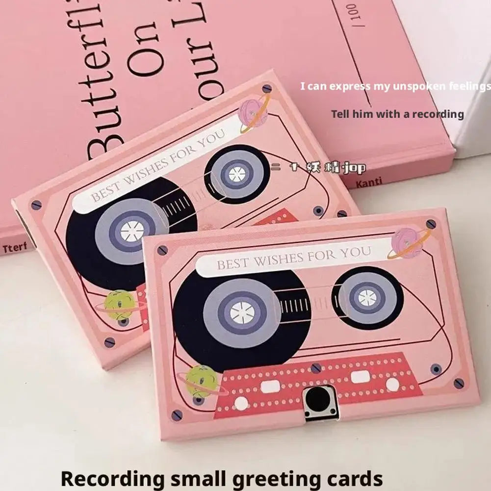 Voice Recordable Greeting Card – 60 Sec Retro Cassette