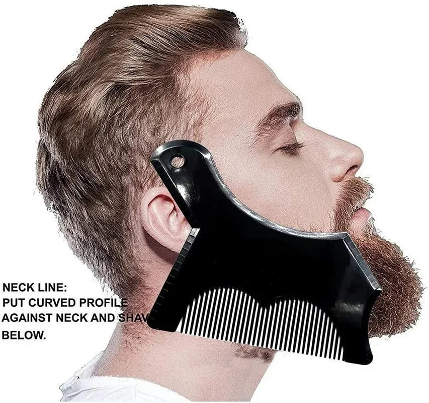 Beard Shaping Tool & Stencil with Full-Size Comb for Men