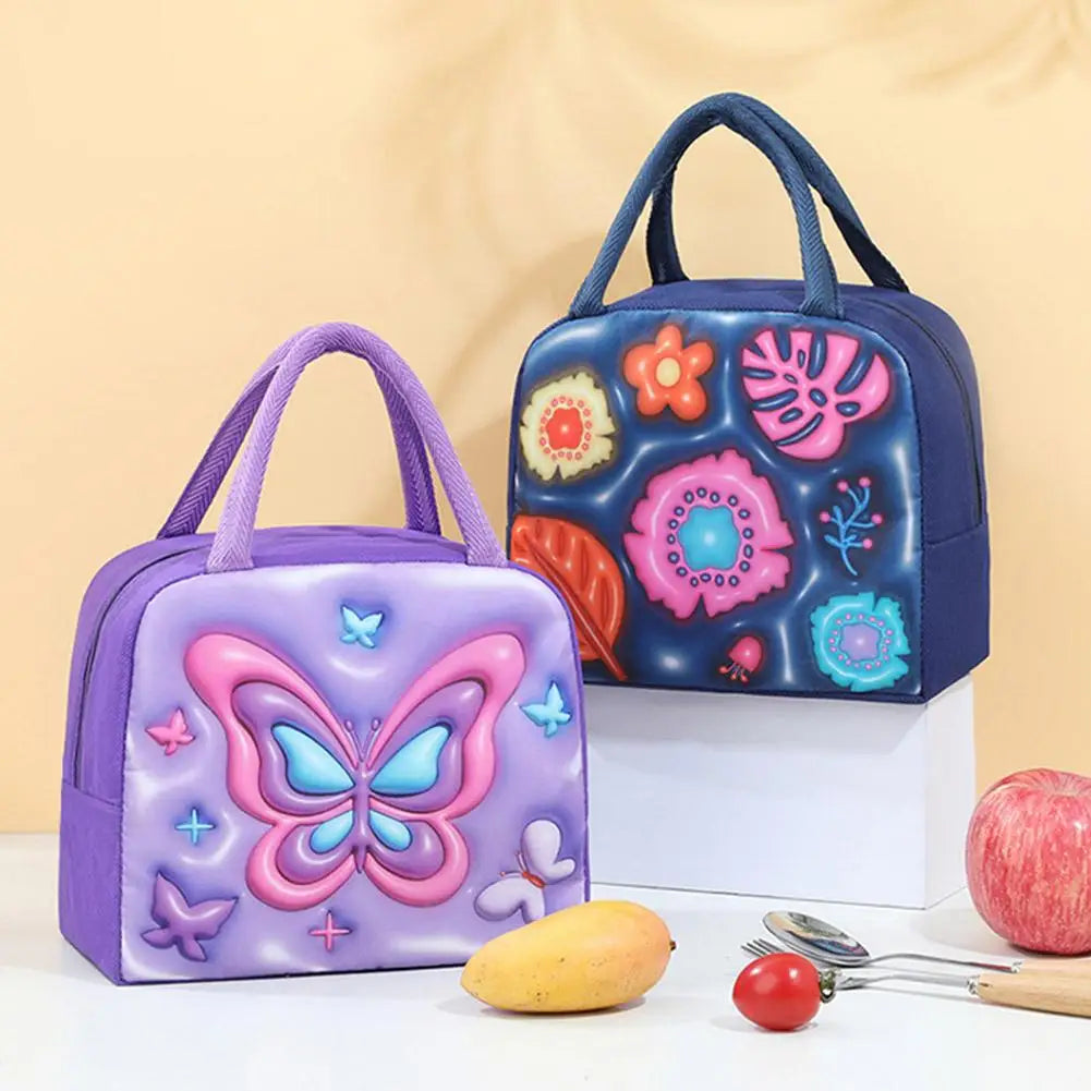 3D Cartoon Animal Insulated Lunch Bag – Kids Bento Tote