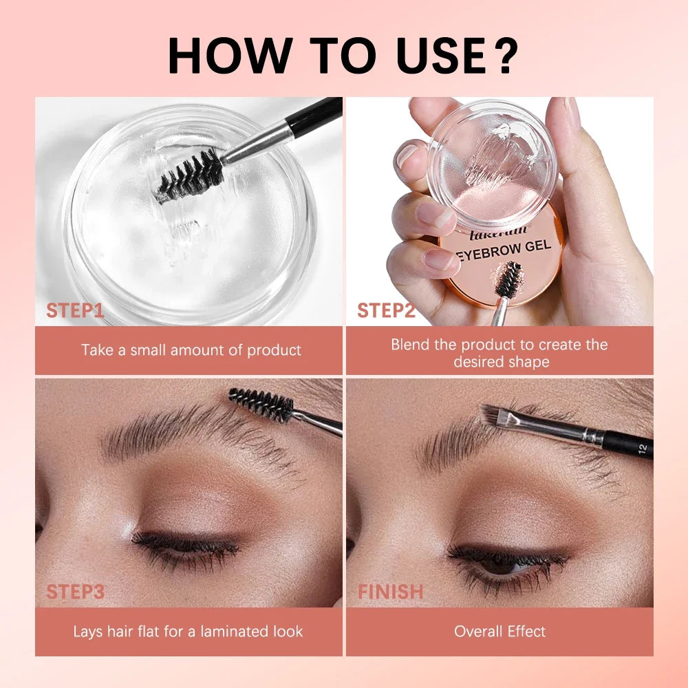 3D Waterproof Eyebrow Styling Gel Cream & Brush | Wild Brow