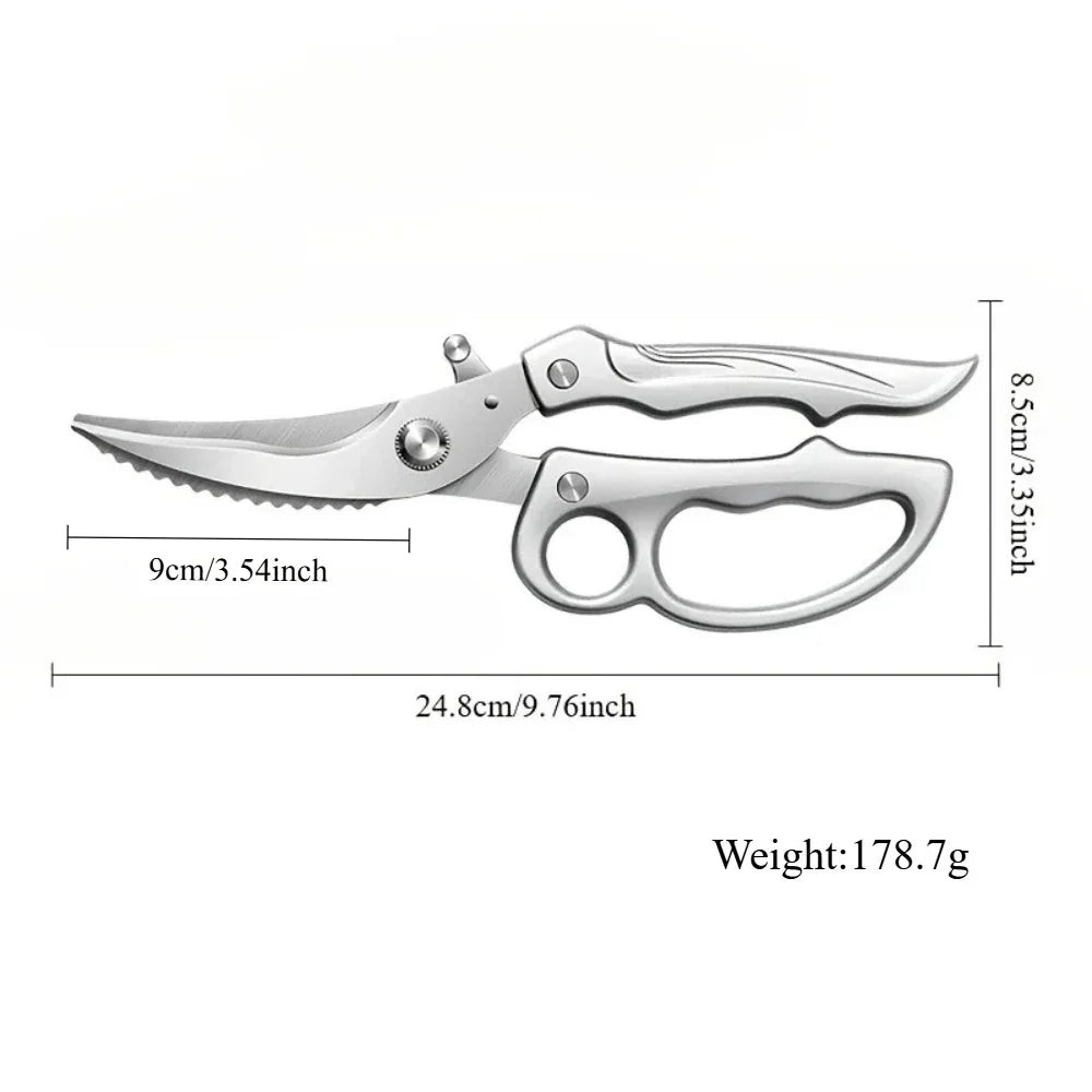 PLYS Heavy-Duty Kitchen Shears with Spring-Loaded Ejector