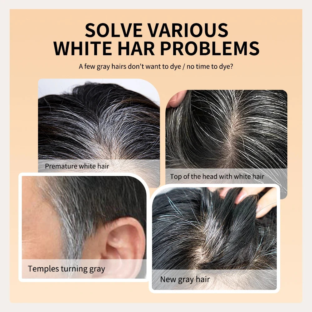 2-in-1 Hair Dye Stick with Comb – Temporary Gray Coverage