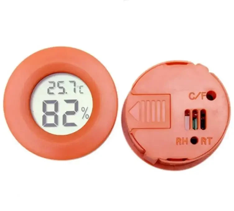 Mini Digital Thermometer Hygrometer – Round LCD Panel Mount