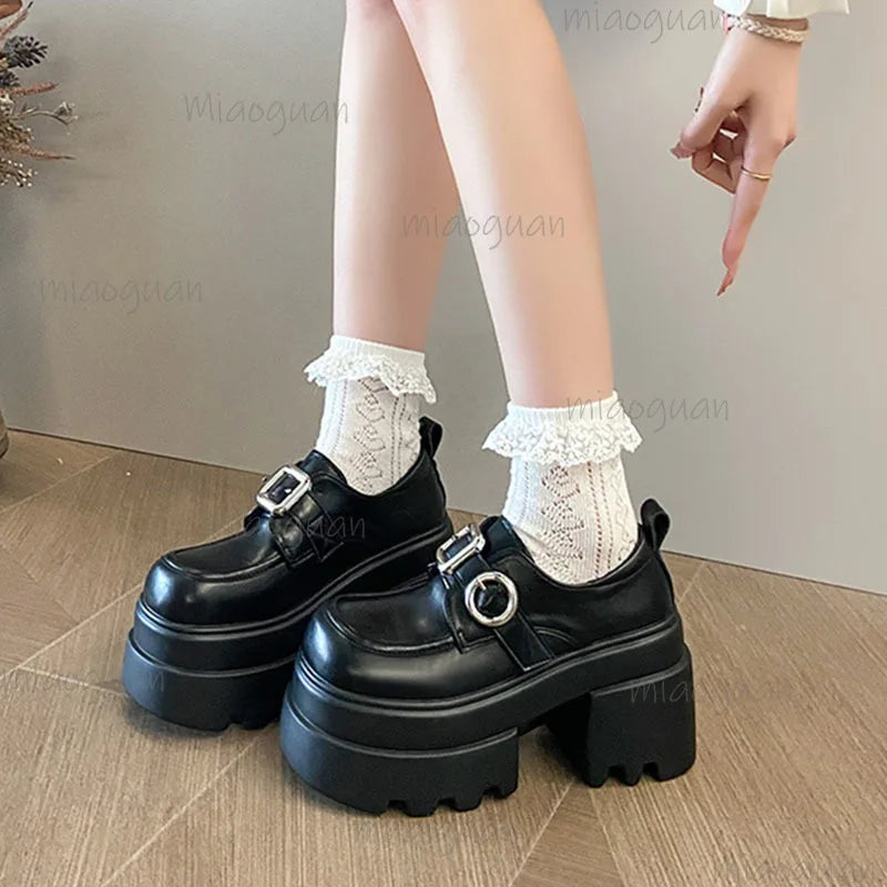 Women's Chunky Platform Mary Jane Pumps – College Style