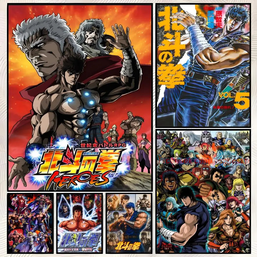 Fist of the North Star Anime PVC Wall Poster – HD Self-Stick