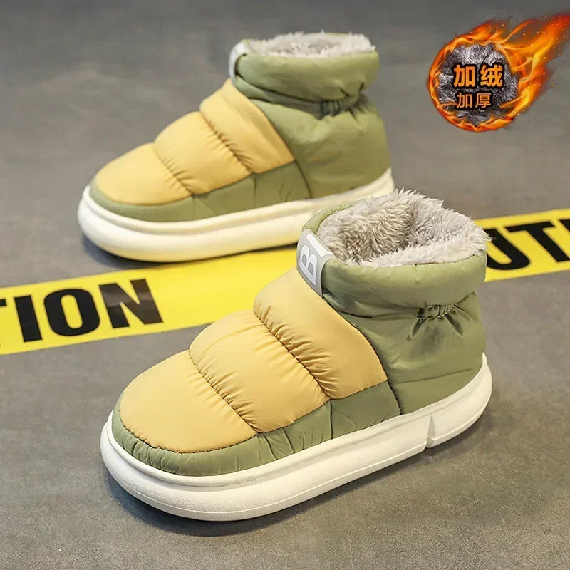 Men's Winter Snow Boots – Plush Lined Platform Slip-On