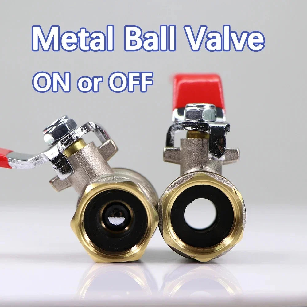 Brass Ball Valve Hose Adapter 1/4" Quick Connector | Garden Irrigation