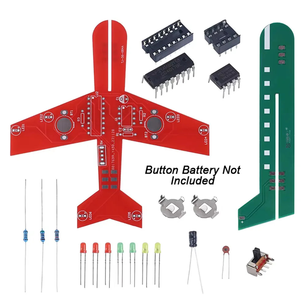 DIY Airplane CD4017 Flashing LED PCB Soldering Kit | Electronics