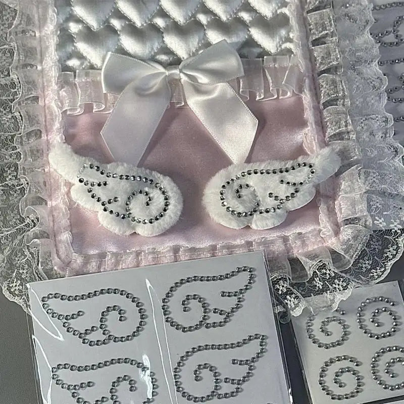 3D Angel Wings Rhinestone Crystal Stickers – Self-Adhesive DIY
