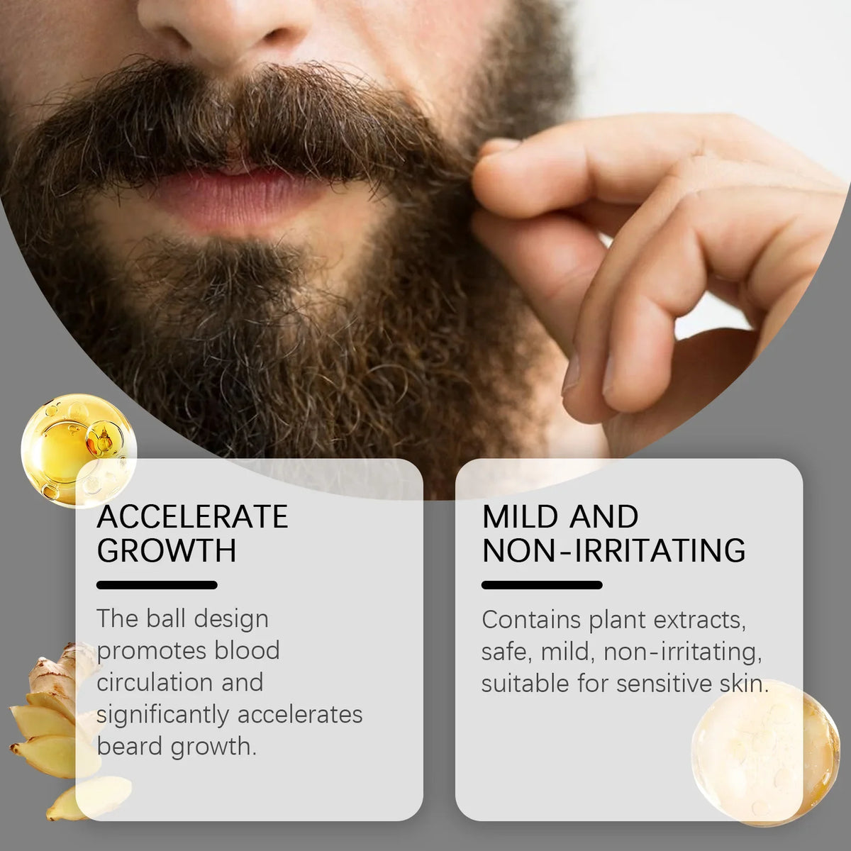East Moon Beard Roll-On Oil – Nourish & Style Beard 8ml