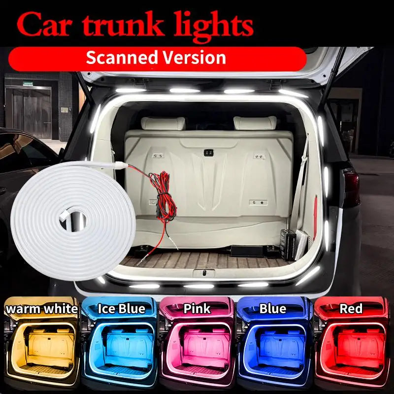 Car Trunk LED Light Strip | Dynamic Flow, Auto On/Off, 2m/4m