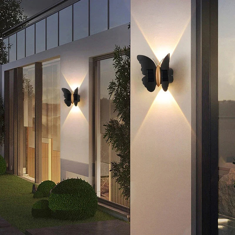 Butterfly Solar Wall Light – Motion Sensor & IP65 Waterproof