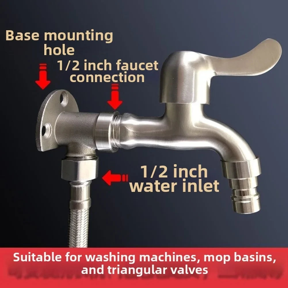 SUS304 Stainless Steel Faucet Fixed Base Wall Mount Bracket