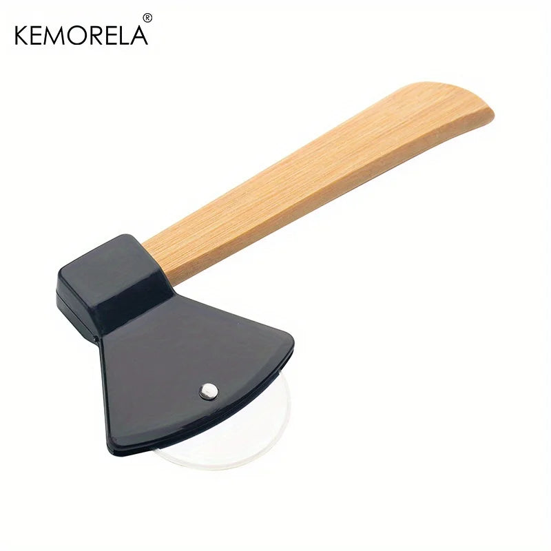 KEMORELA Pizza Cutter Axe – Stainless Steel & Wooden Handle