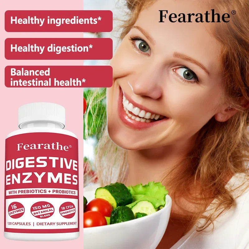 Digestive Enzyme Capsules with Probiotics & Prebiotics | 16 Enzymes