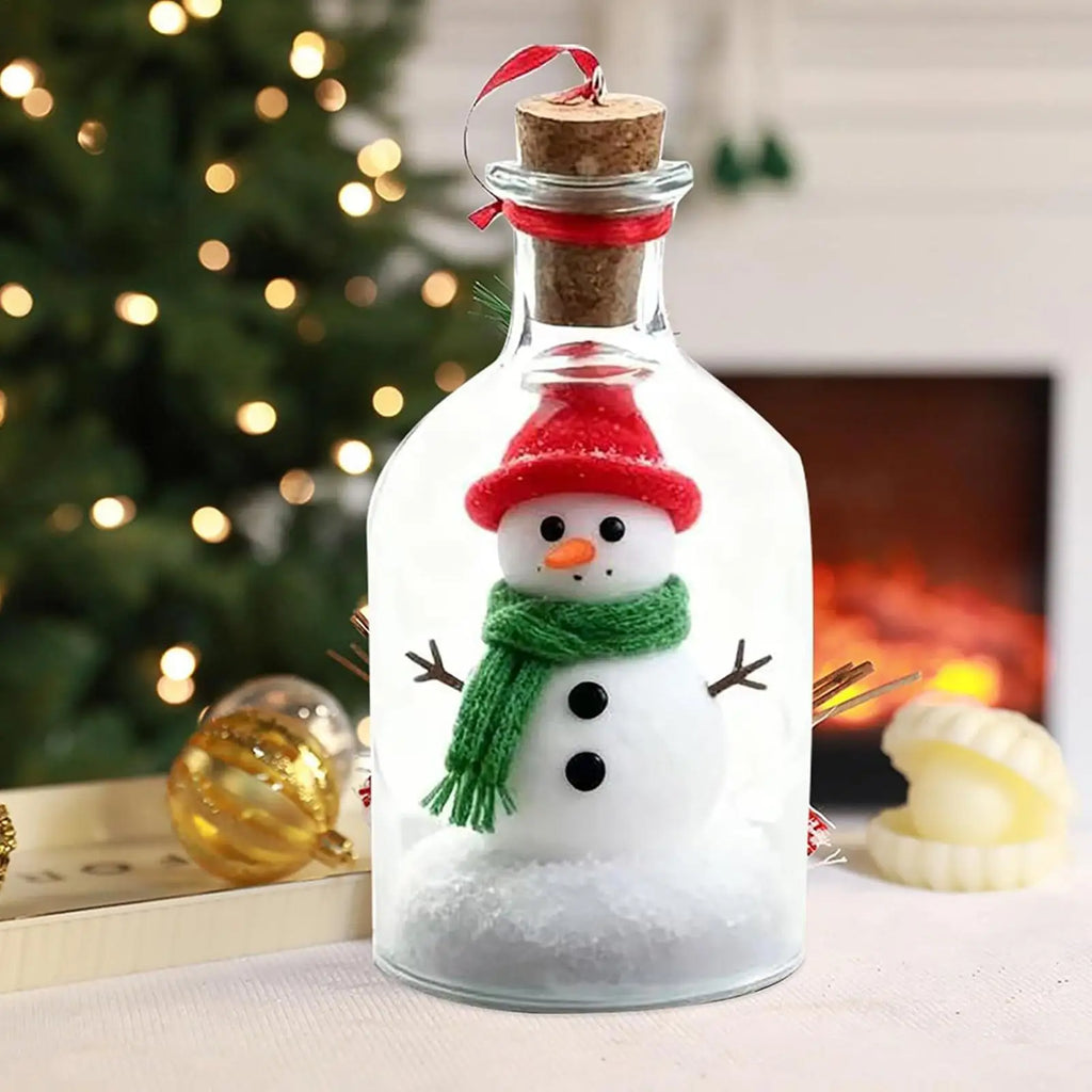 Recordable Snowman Christmas Keepsake Bottle Ornament