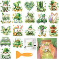 18Pc St. Patrick's Day Rub-On Transfers – Gnome & Clover Decals