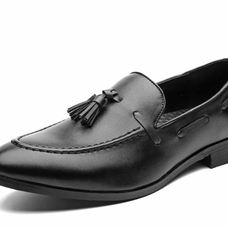 Men's Italian Style Leather Loafers – Luxury Slip-On Casual Shoes