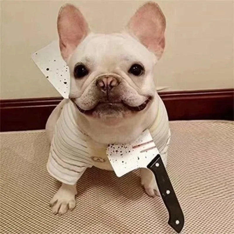 Pet Halloween Headwear – Funny Ax, Nail & Saw Costume Props