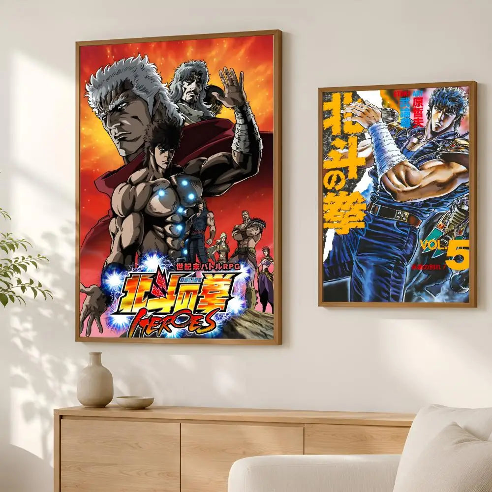 Fist of the North Star Anime PVC Wall Poster – HD Self-Stick