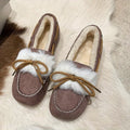 Women's Winter Plush Flat Loafers – Warm Flannel Casual Shoes
