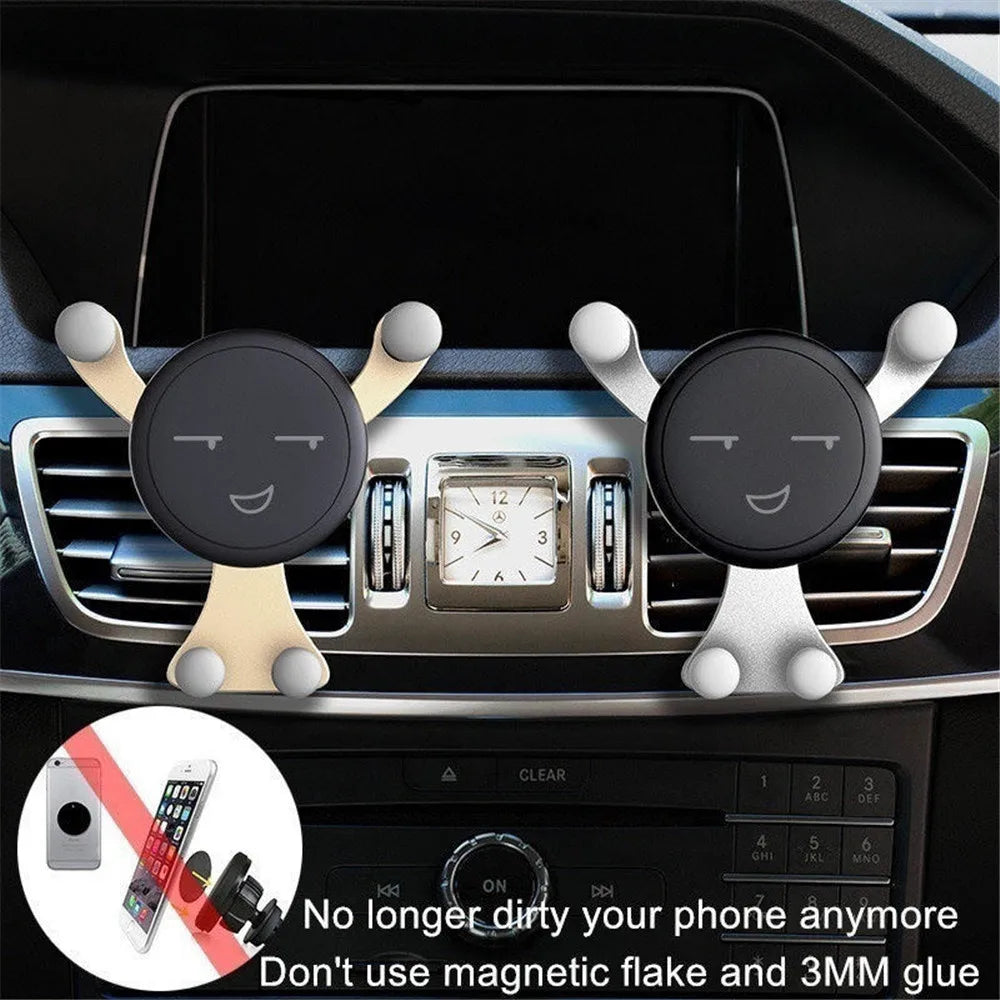 Gravity Car Phone Holder Air Vent Clip | iPhone & Samsung