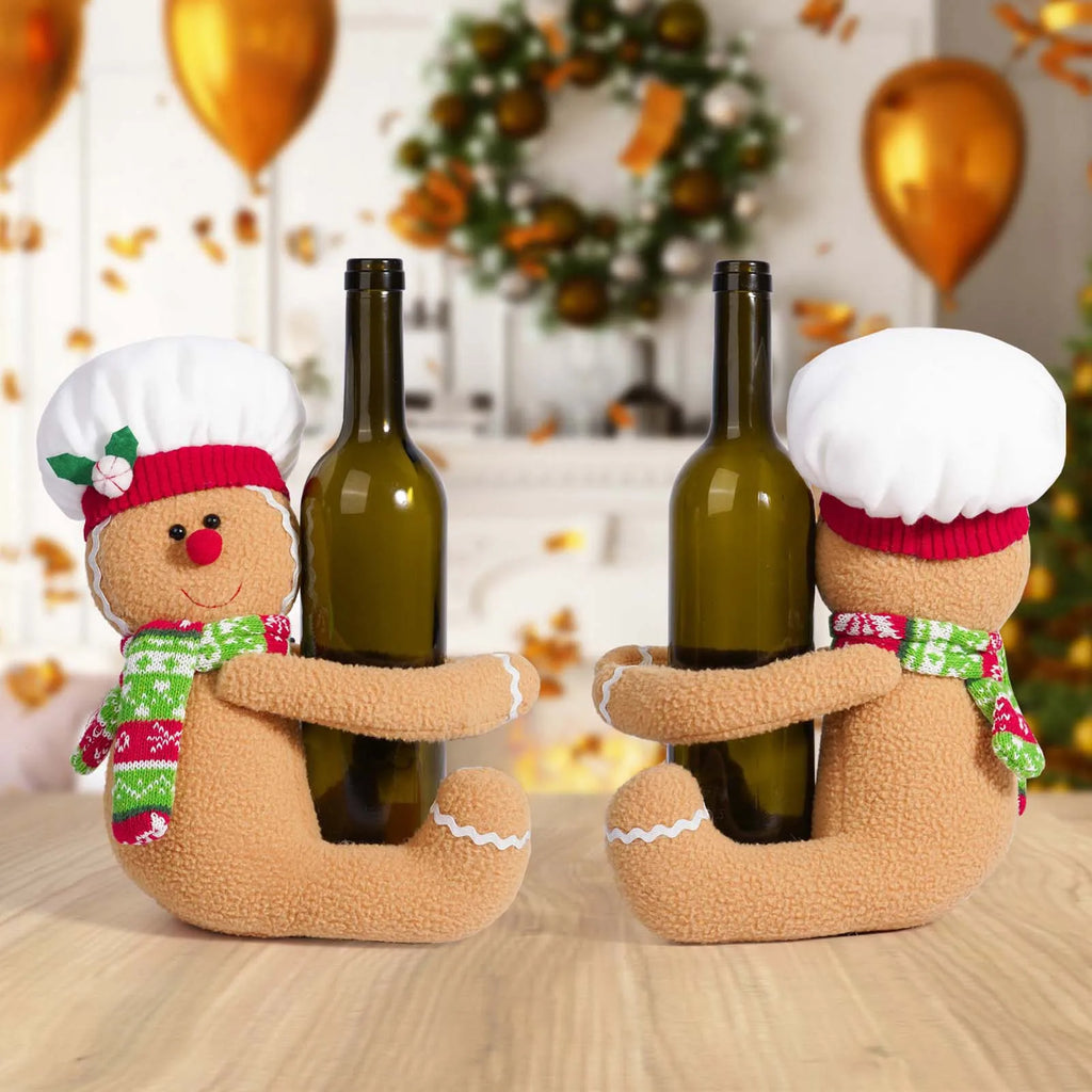 Gingerbread Man Christmas Tree Topper & Wine Bottle Ornament