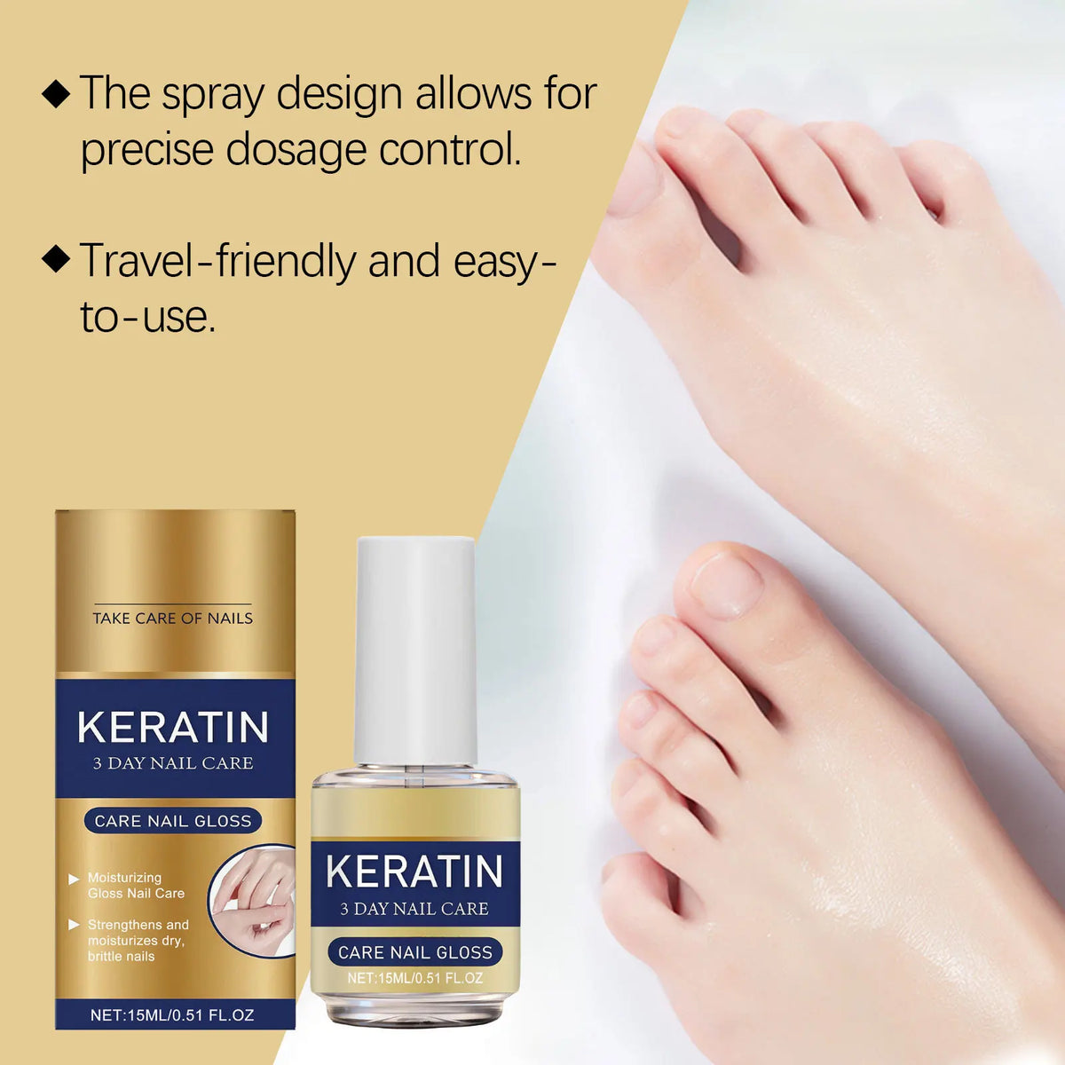 Cuticle Oil – Vitamin E & Argan Oil for Nail Growth, 15ml