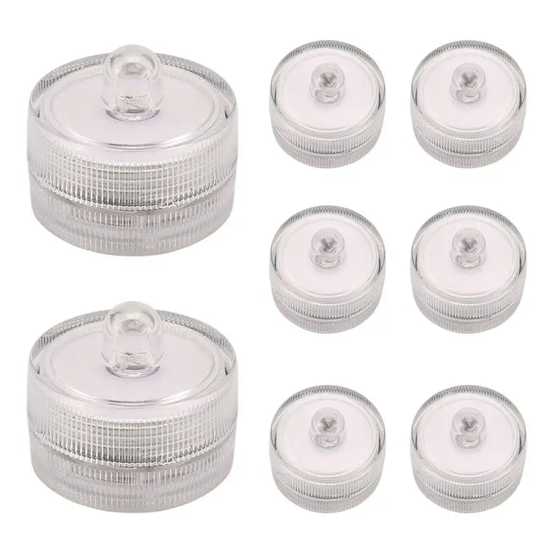 Waterproof LED Flameless Tea Lights Submersible Decor 24 Pack