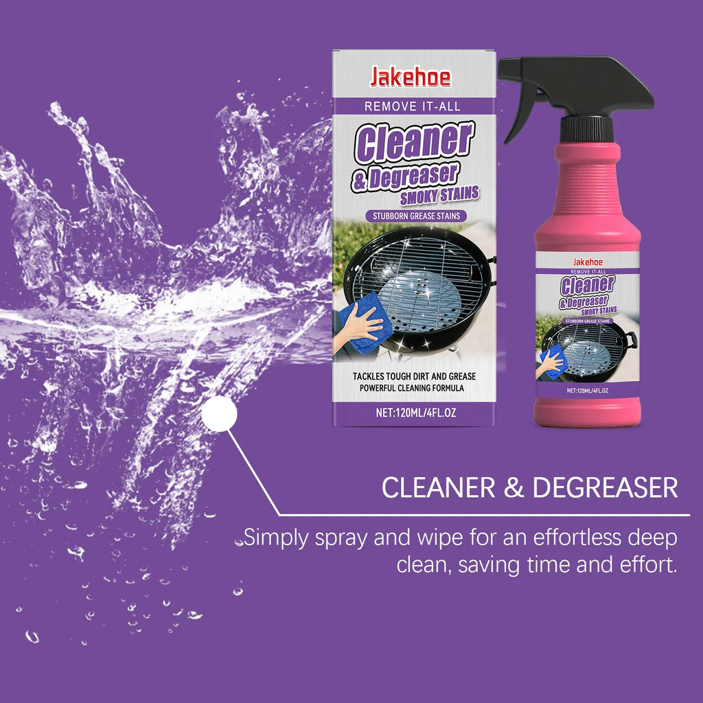 JAKEHOE 120ml BBQ Grill Cleaner Heavy Duty Degreaser Spray