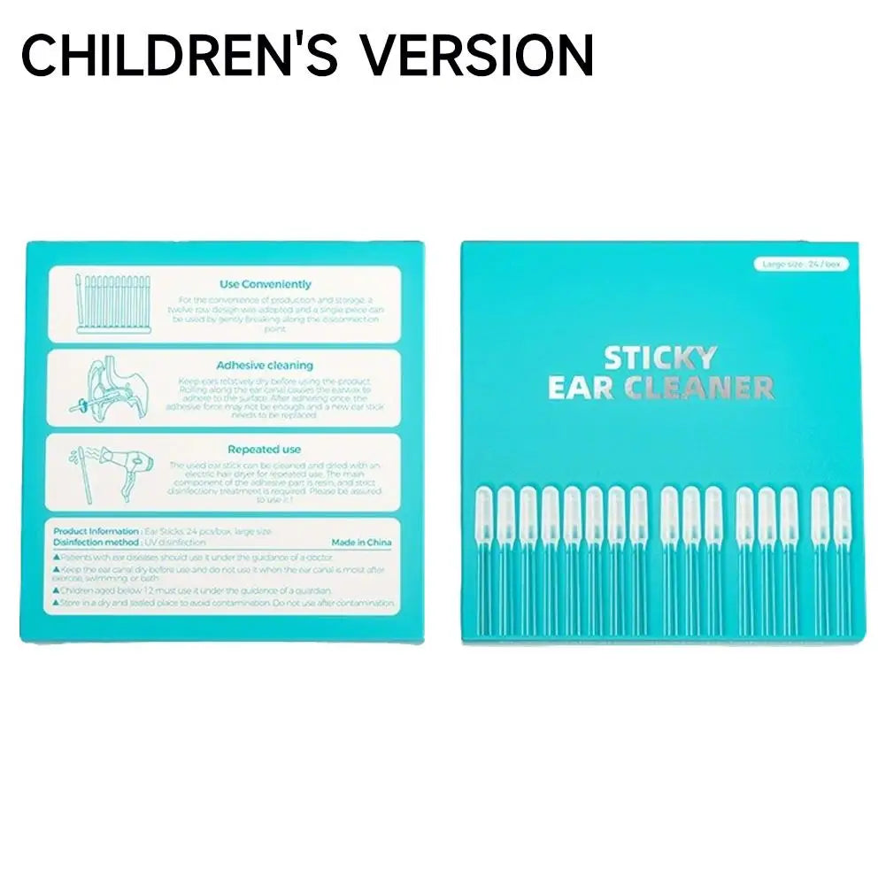 Adhesive Earwax Removal Tool – 24pc Sticky Ear Pick Kit