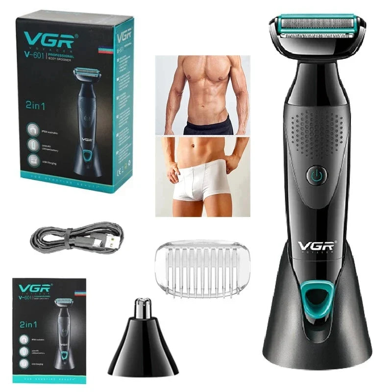 VGR V-601 2-in-1 Men's Electric Shaver & Nose Hair Trimmer