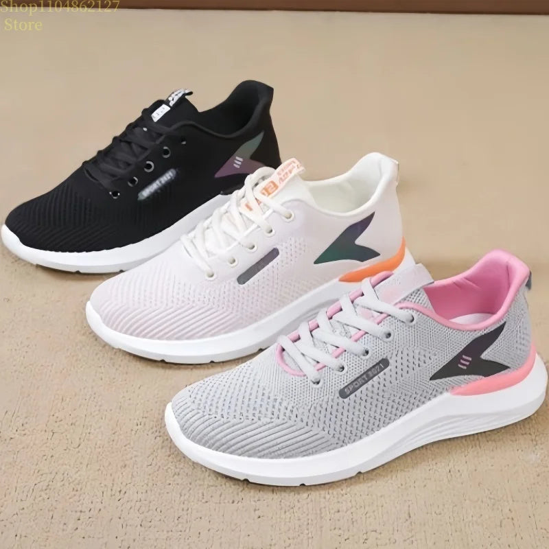 Women's Breathable Lace-Up Sneakers | Non-Slip Rubber Sole