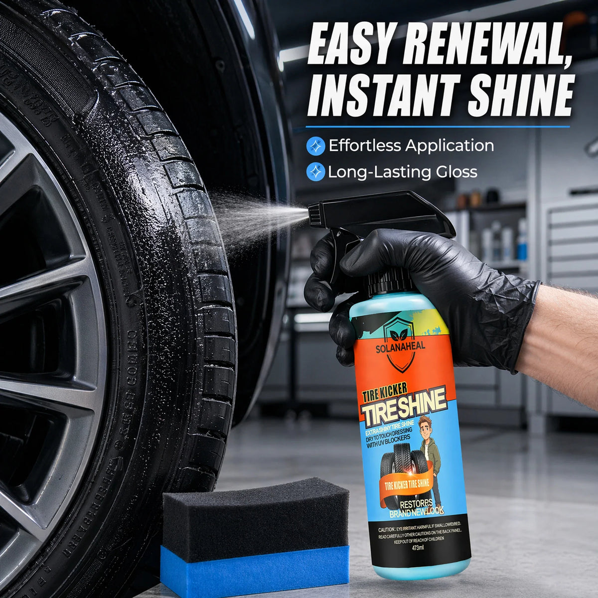 Tire Kicker Tire Shine Spray | UV Protection Tire Dressing