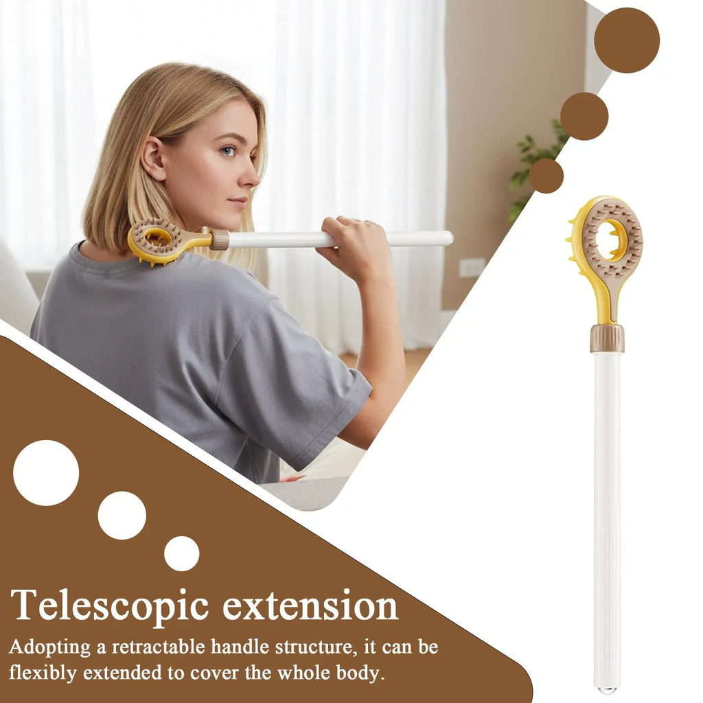 Retractable Double-Sided Back Scratcher & Shower Scrubber