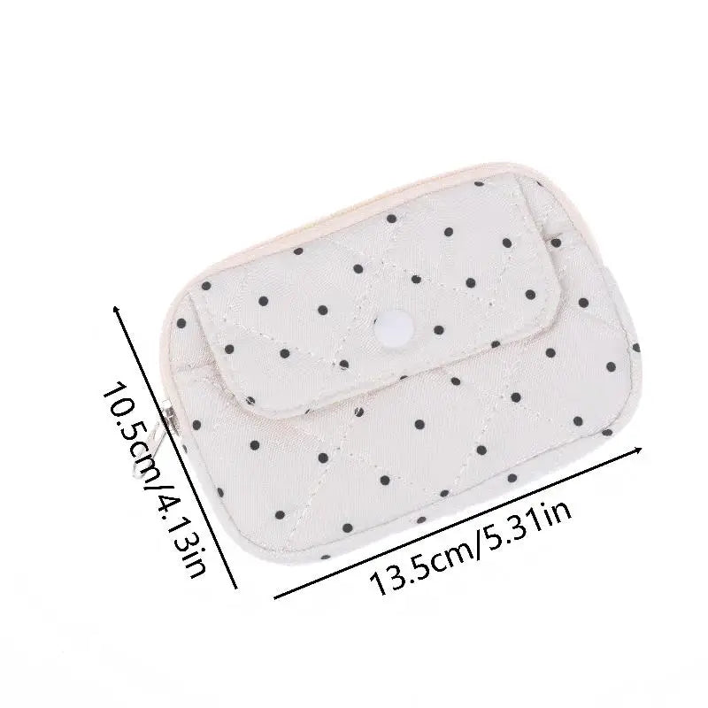 Polka Dot Storage Bag – Cute Coin Card Key Pouch Wallet
