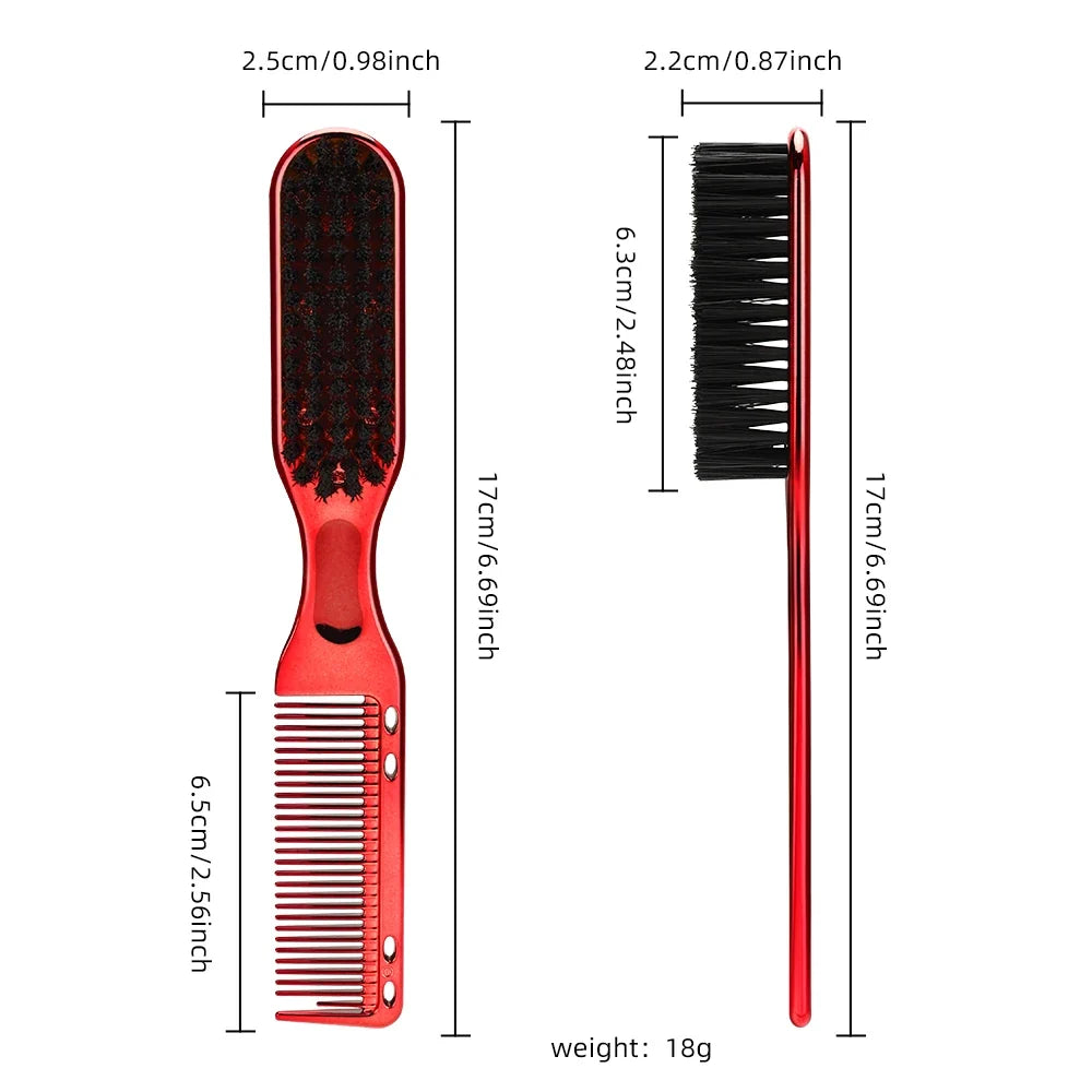 Two-Sided Beard Comb & Shaving Brush | Men's Styling Tool