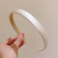 1 Wide Retro Premium Satin Solid Hairbands Headbands Women Vintage