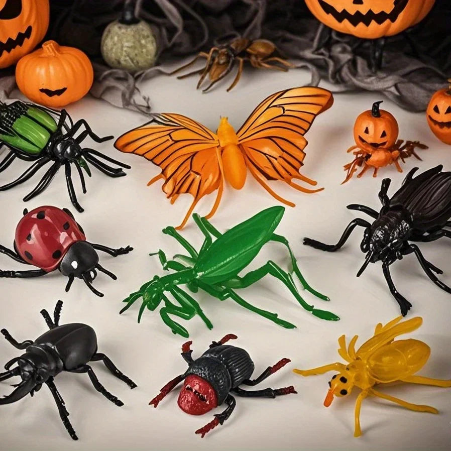 12 Realistic Fake Insects – Halloween & April Fool's Party Props
