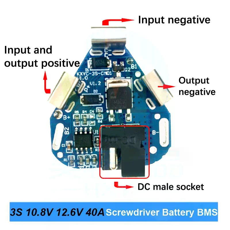 3S 10 8V 12 6V 40A BMS 18650 Lithium Battery Board Screwdriver Shura