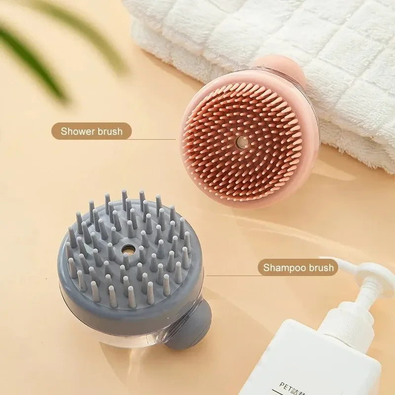 Pet Bath Brush with Shampoo Dispenser | Soft Silicone