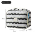 Striped Travel Storage Bag Bathroom Cosmetics Dry Wet Separation Wash