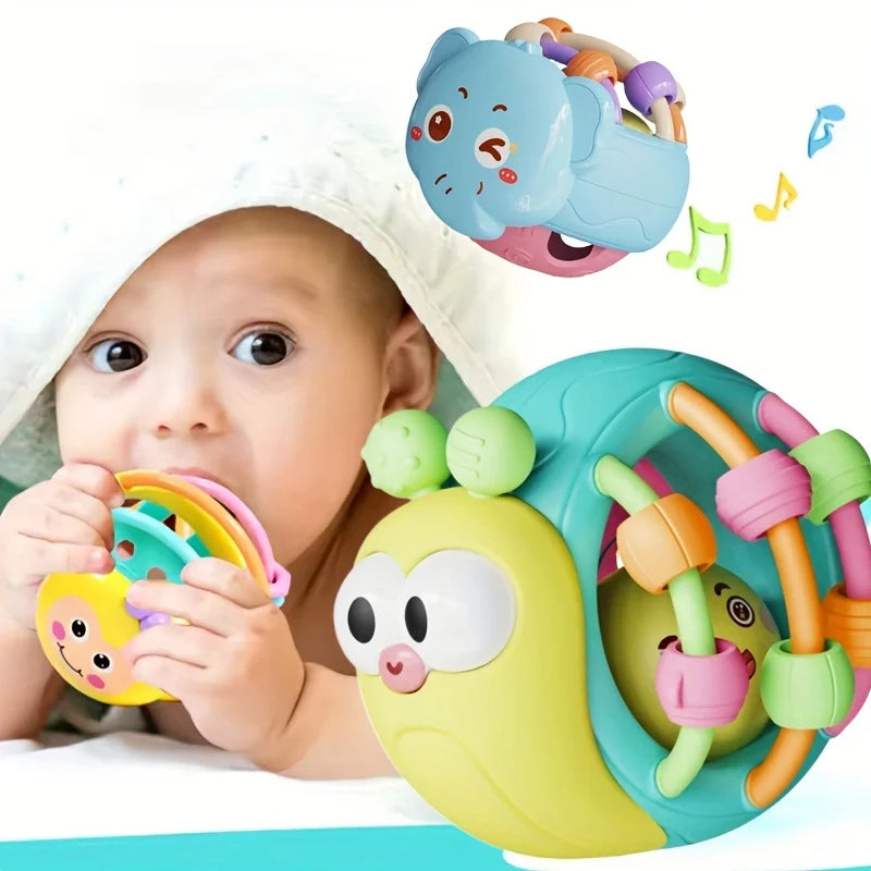 Cute Interesting Hand-held Baby Rattle ABS Material Festival Can Send