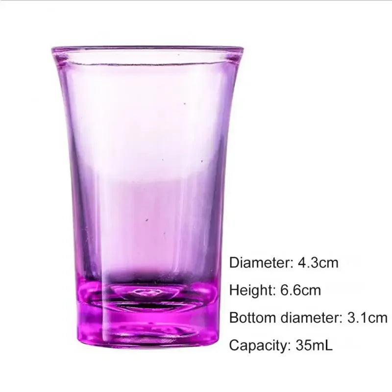 10-Pack Plastic Shot Glasses | Stackable Party Barware Set