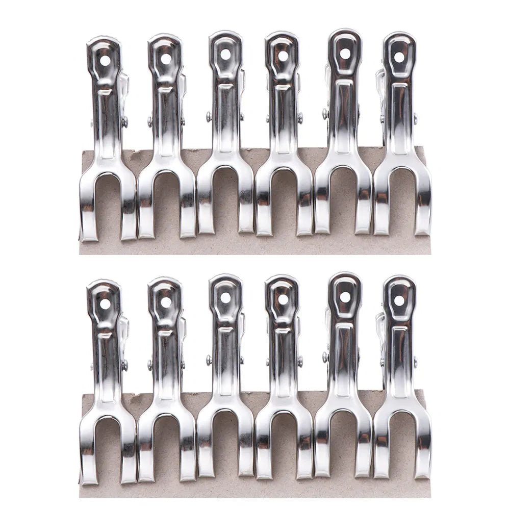 Stainless Steel Clothes Pegs – Windproof Heavy-Duty Clips 6/12pk