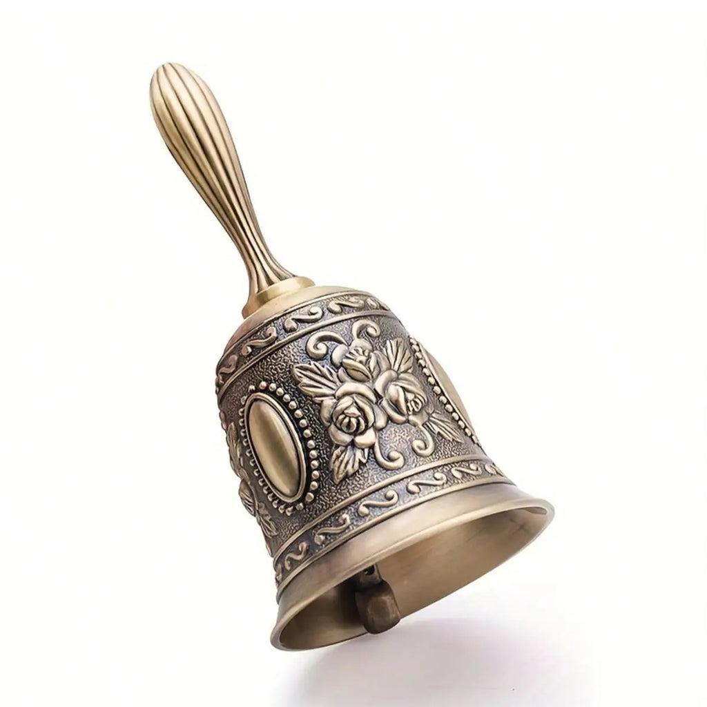 Elegant Brass Hand Bell Durable Polished Finish Ideal Weddings