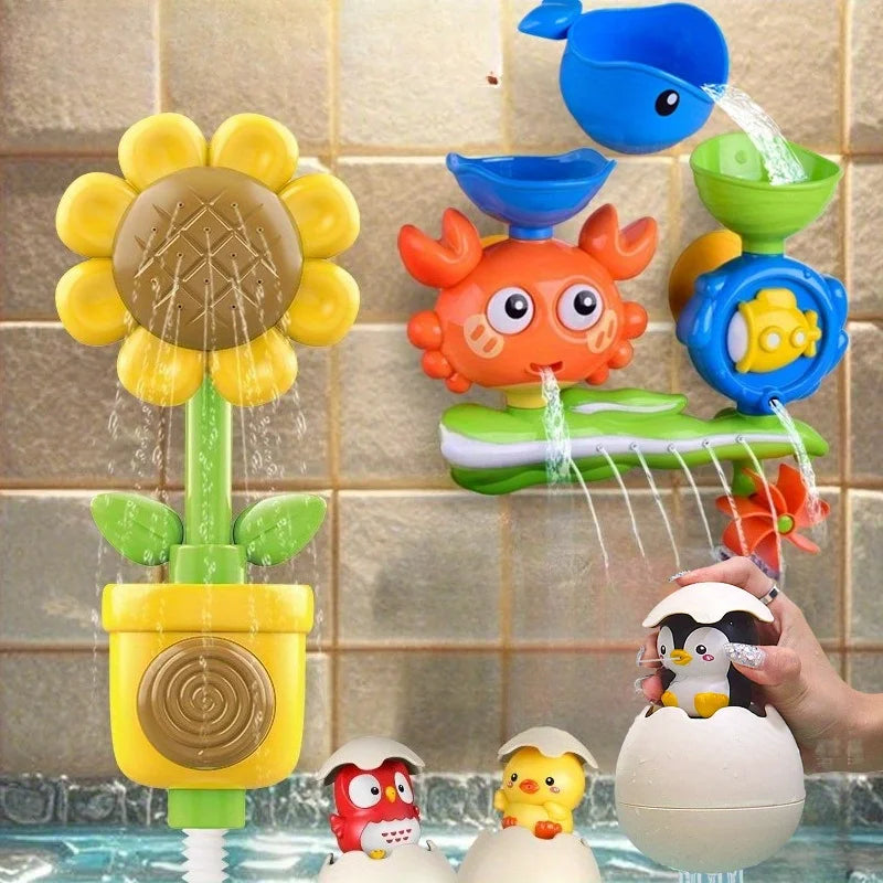 Kids Suction Cup Bath Toy Set – Colorful Flower | Ages 0–3