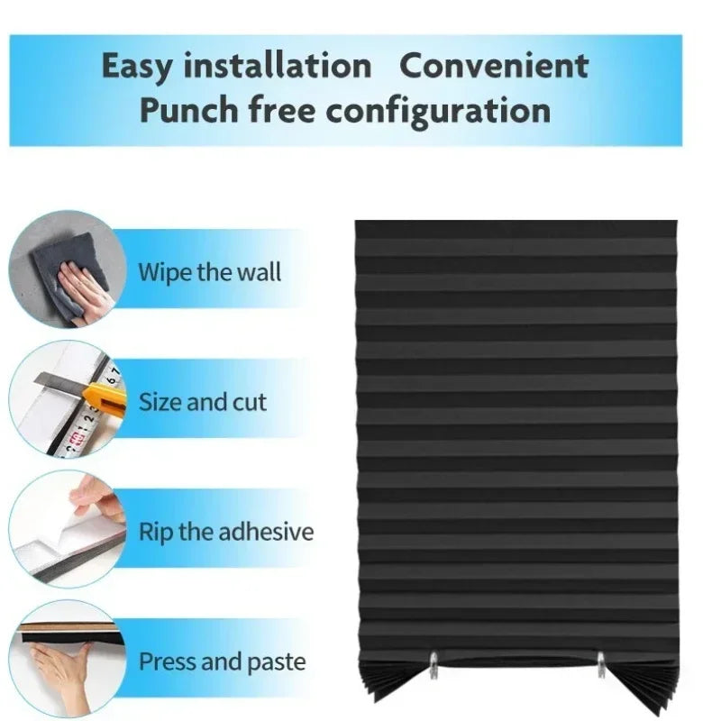 Self-Adhesive Pleated Window Blind | No-Drill Privacy Shade