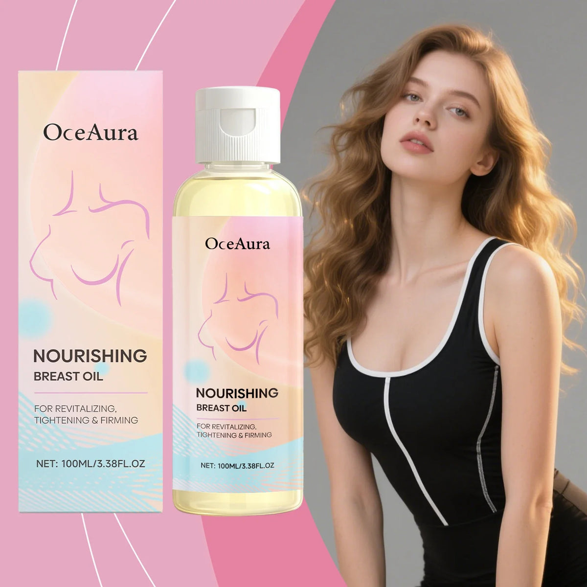 OceAura Breast Massage Oil – Firm, Nourish & Contour Skin