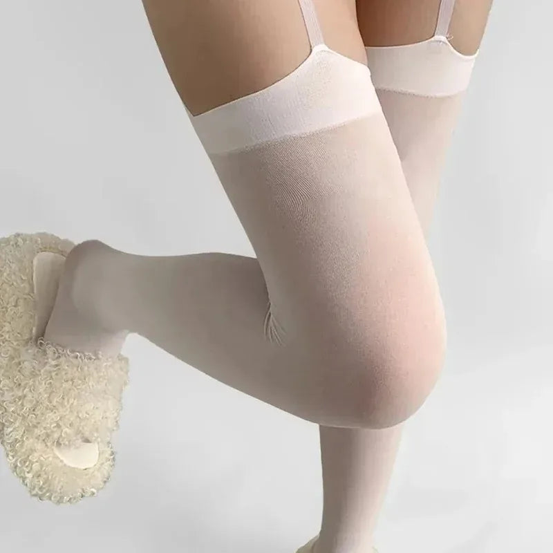 Thigh High Stockings with Garters | Y2K Lolita Over-Knee Socks